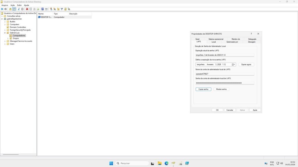 Windows Program Gabriel Gerenciando o Windows LAPS pelo Windows Admin Center – Gabriel Luiz